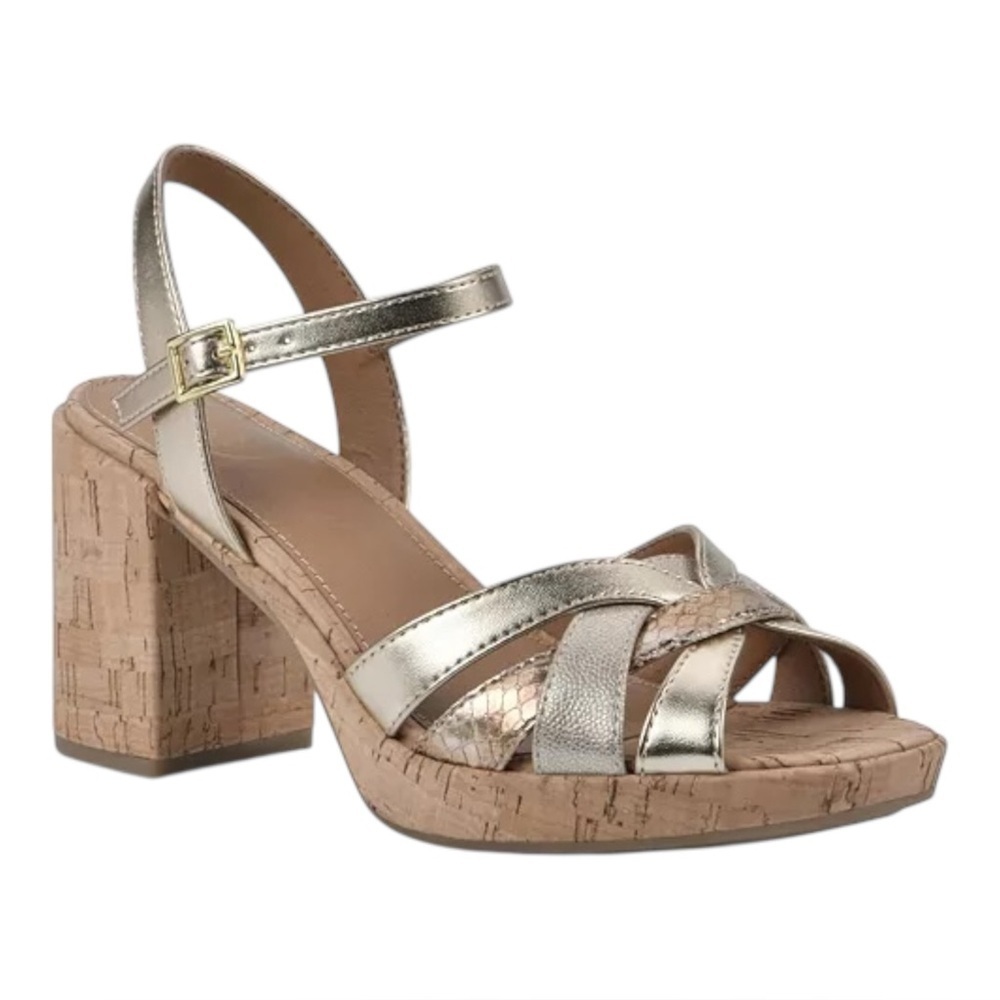 White Mountain | Women's Dubonnet Cork Block Heel Sandals